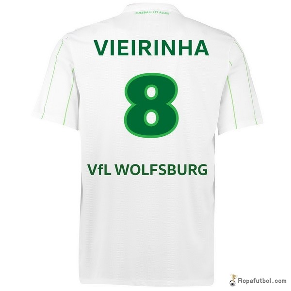 Camiseta VfL Wolfsburgo Replica Segunda Ropa Vieirinha 2016/17 Blanco